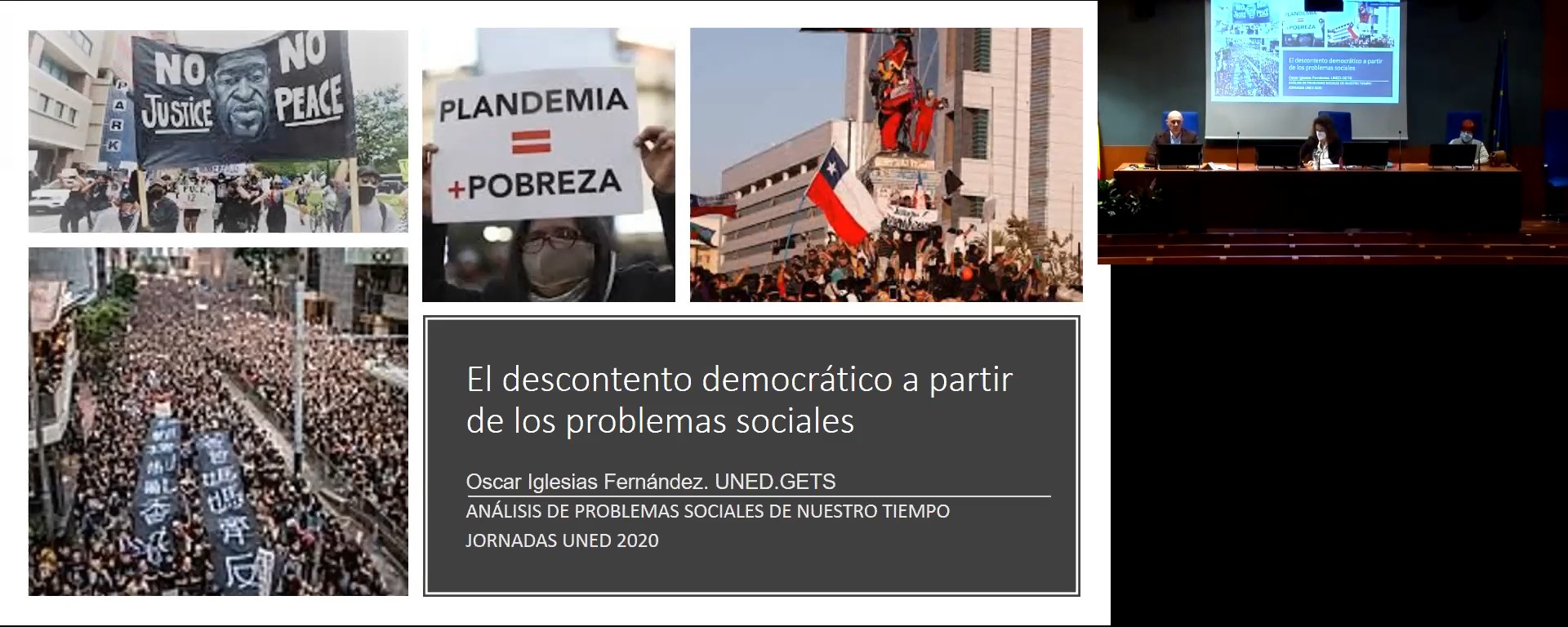 El descontento democrático a partir de los problemas sociales.