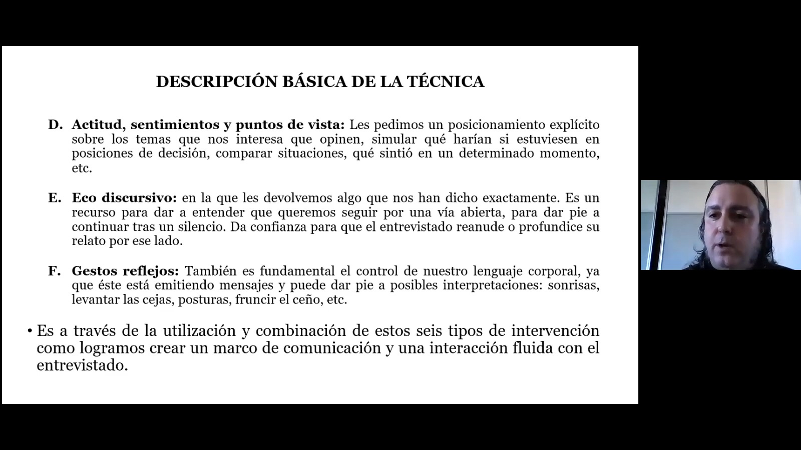 Sesión 1: La técnica de la entrevista