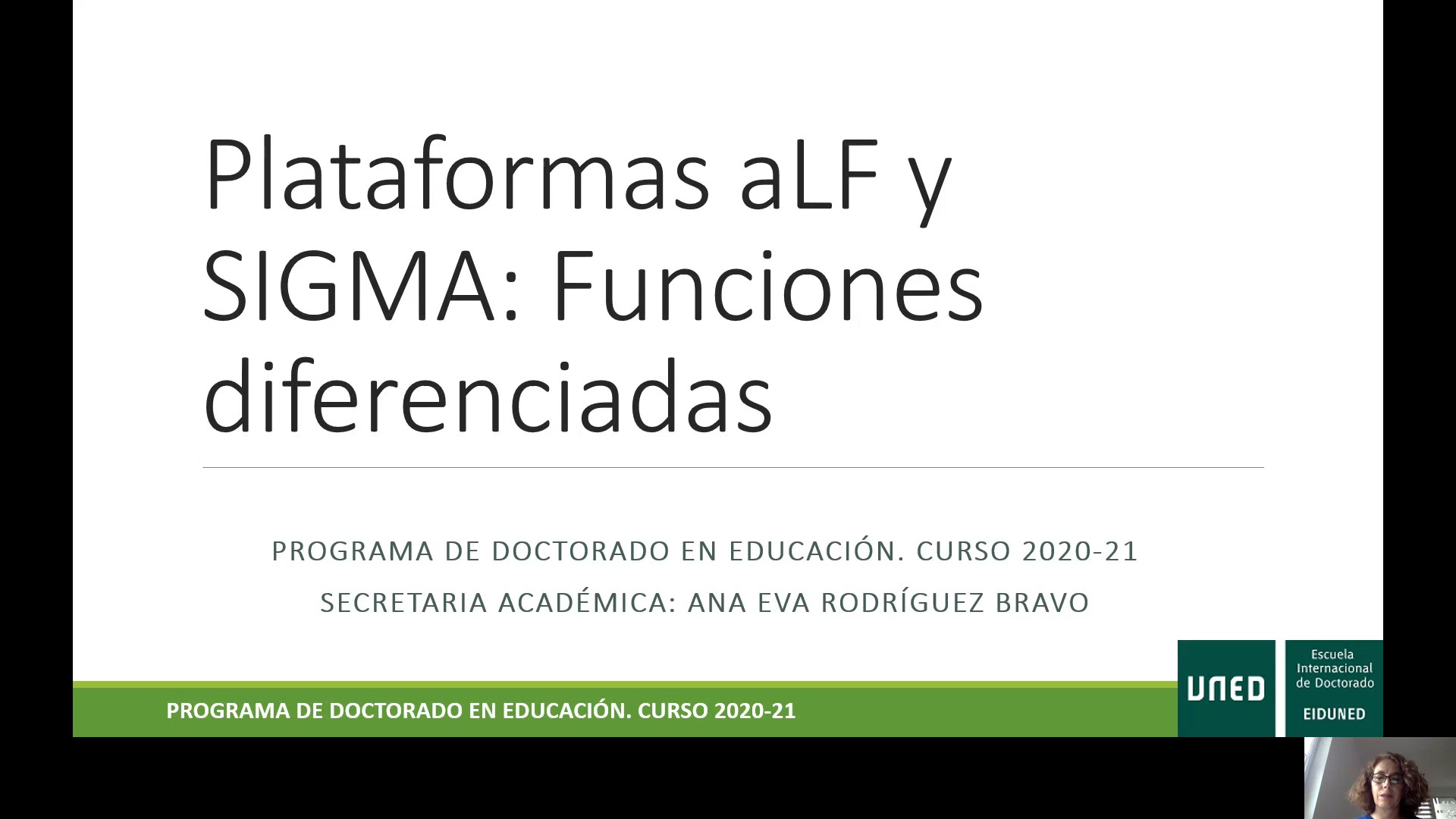 Herramientas digitales para la calidad del proceso formativo: Las plataformas ALF y SIGMA