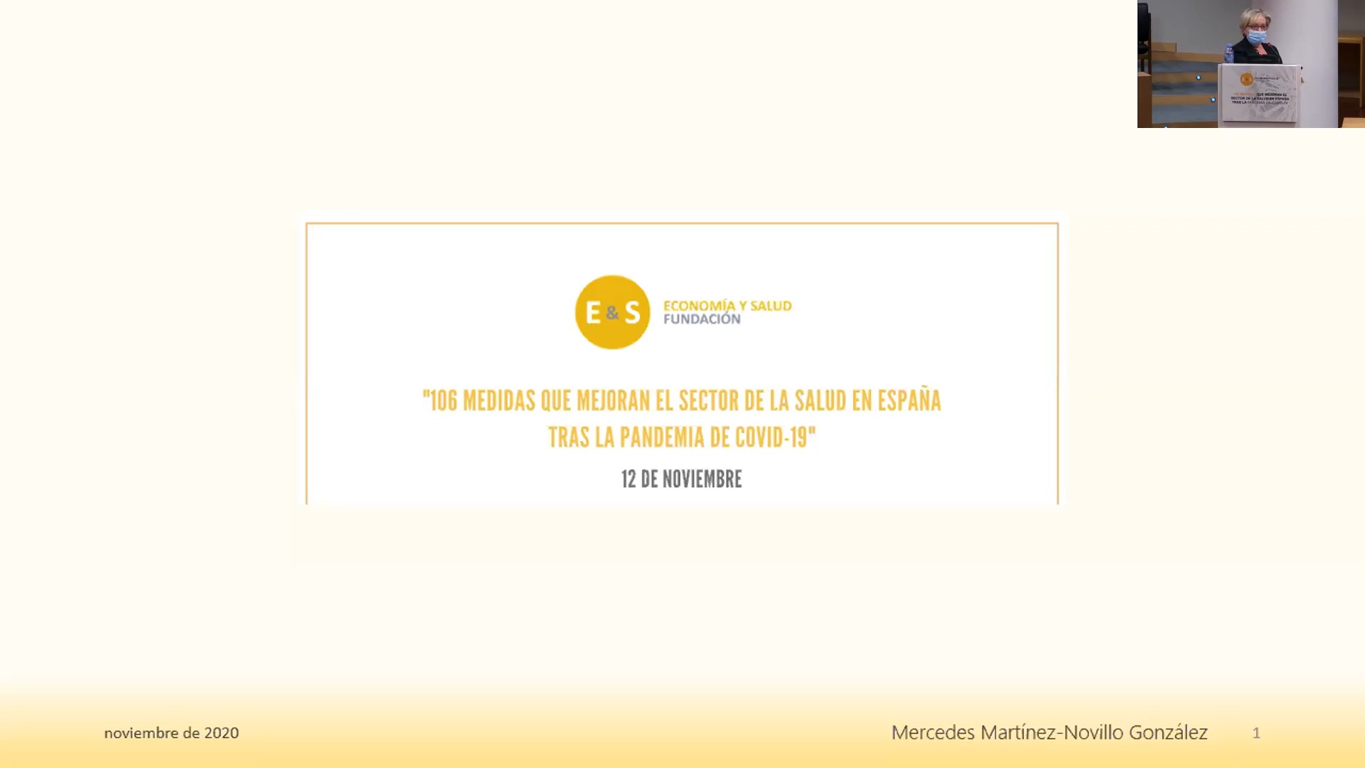 Intervención de Mercedes Martínez-Novillo González, en la 1ª mesa: Presentación del documento