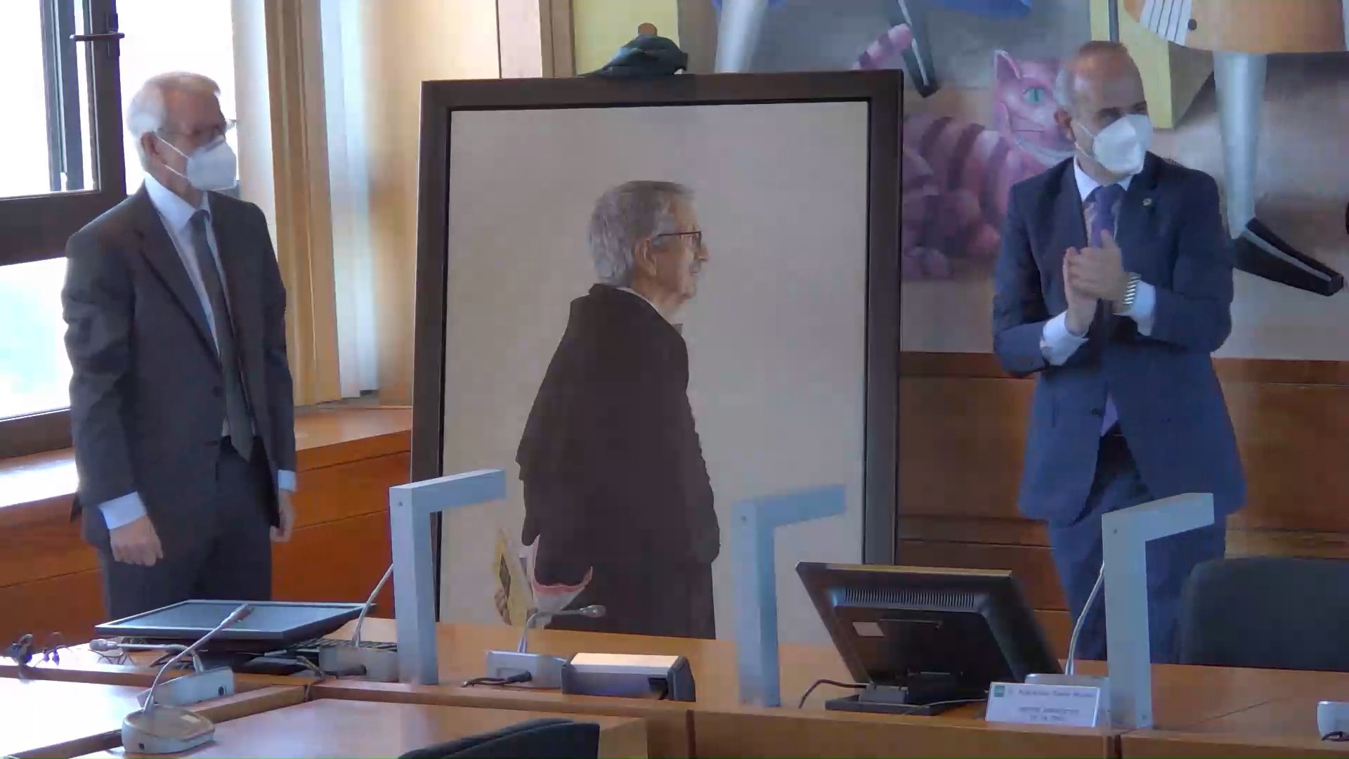 Presentación del retrato institucional del rector honorífico, D. Alejandro Tiana Ferrer 