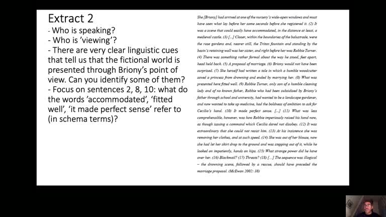 Language in literature: the role of schemata, metaphors and deictical patterns in characters’ mental functioning