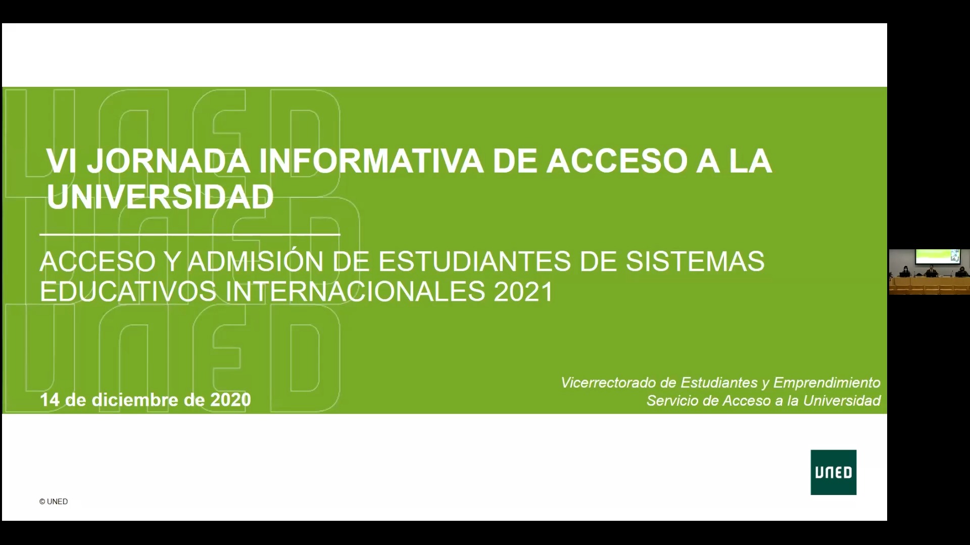 Presentación: VI Jornada Informativa de Acceso a la Universidad