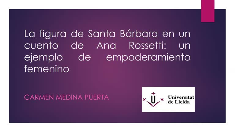 La figura de Santa Bárbara en un cuento de Ana Rosetti: un ejemplo de empoderamiento femenino