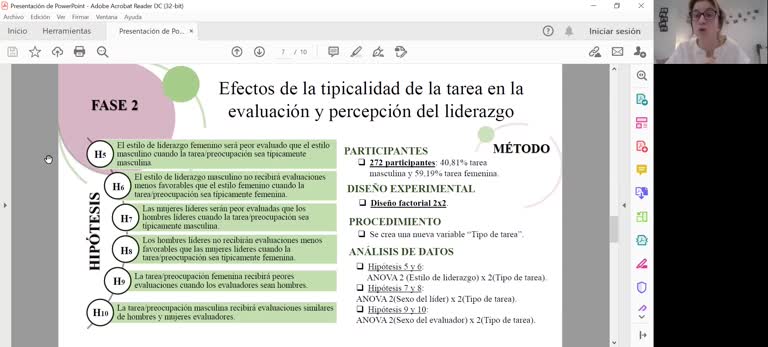 La presencia de las mujeres en puestos directivos. Efectos de la tipicalidad de la tarea en la evaluación de líderes