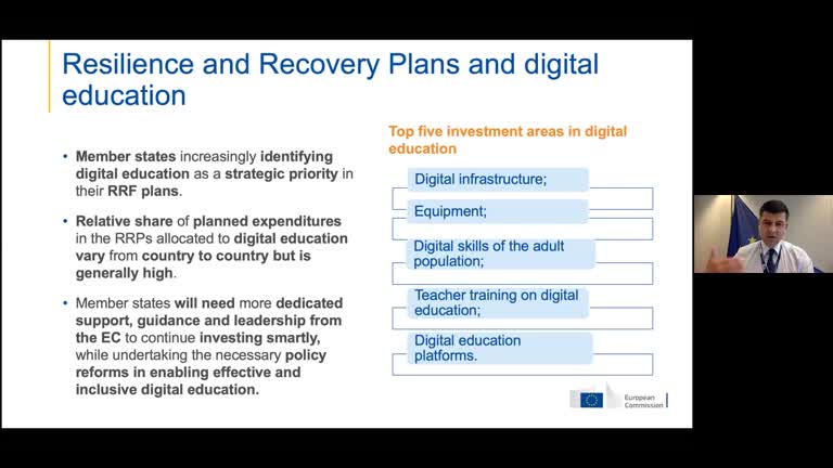 Morning Plenary session: Keynote Speech 1. Digital Education for EU’s Digital Decade