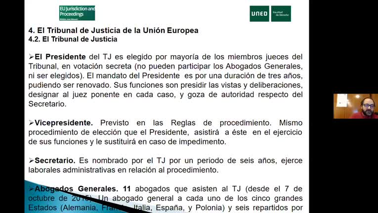 Introducción a la Jurisdicción de la Unión Europea y al Tribunal de Justicia de la Unión Europea