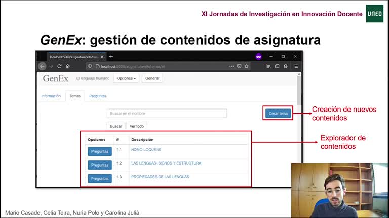 104. Línea 3. GenEx: Una base de datos para la gestión y generación integral de la evaluación final