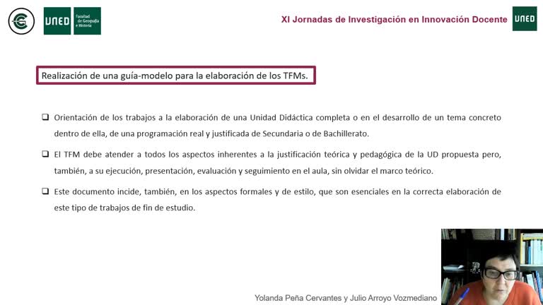 069. Linea 5 Nuevas propuestas docentes para el desarrollo del TFM del Máster de Formación de Profesorado de Educación Secundaria (UNED), en la especialidad de Geografía e Historia.