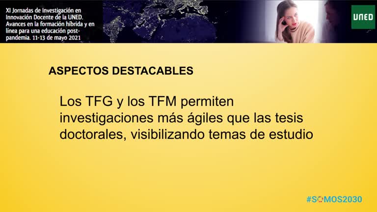 067. Línea 5. Investigaciones en el territorio: TFG y TFM con proyección en el entorno social