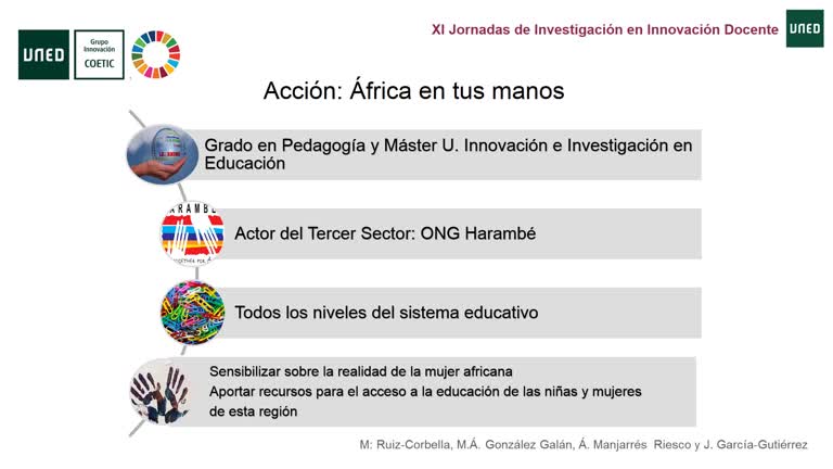 016. Linea 5. Trabajos Fin de Grado y Aprendizaje Servicio: el proyecto ‘África en tus manos’