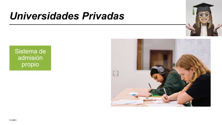 Admisión Universidades privadas
