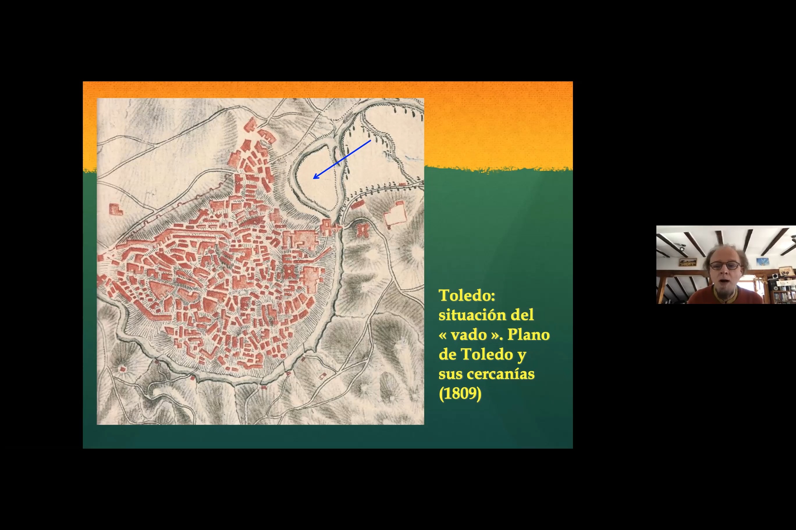 Recreación de la noria y el acueducto que subía agua del Tajo a la ciudad de Toledo