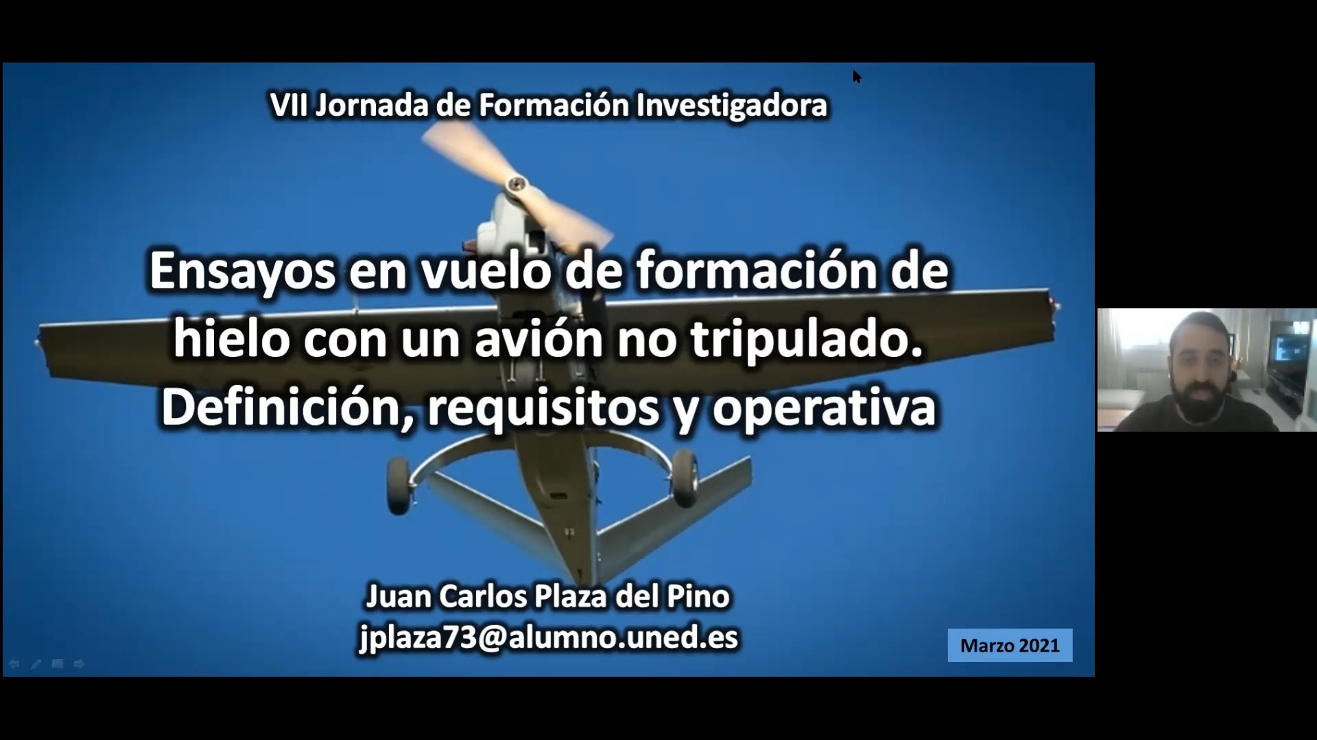 Ensayos en vuelo de formación de hielo con un avión no tripulado. Definición, requisitos y operativa