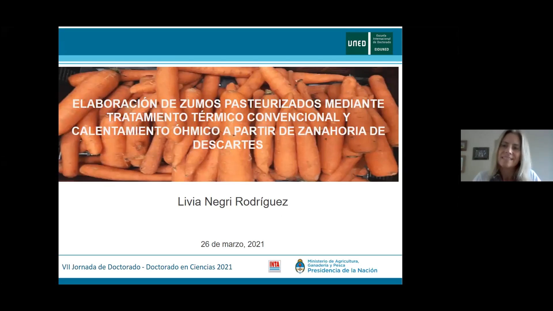 Elaboración de zumos pasteurizados mediante tratamiento térmico convencional y calentamiento óhmico a partir de zanahoria de descartes 