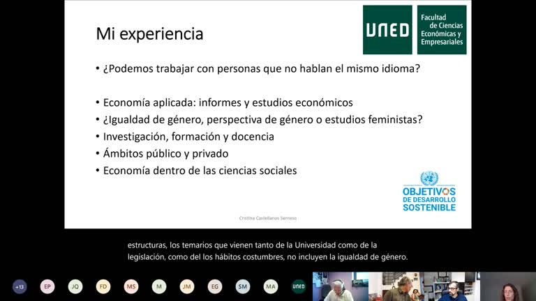 IV Taller de Política Económica. Panel 1. La docencia en Política Económica: contenidos y rendimiento