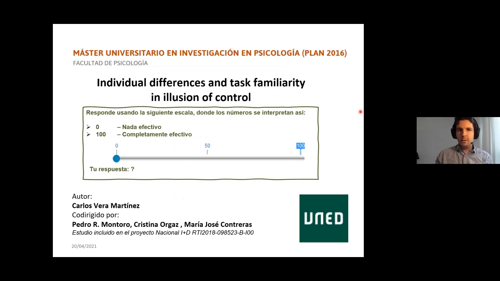 Individual differences and task familiarity in illusion of control