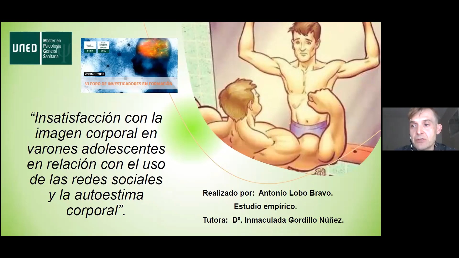 Insatisfacción con la imagen corporal en varones adolescentes en relación con el uso de las redes sociales y la autoestima corporal.