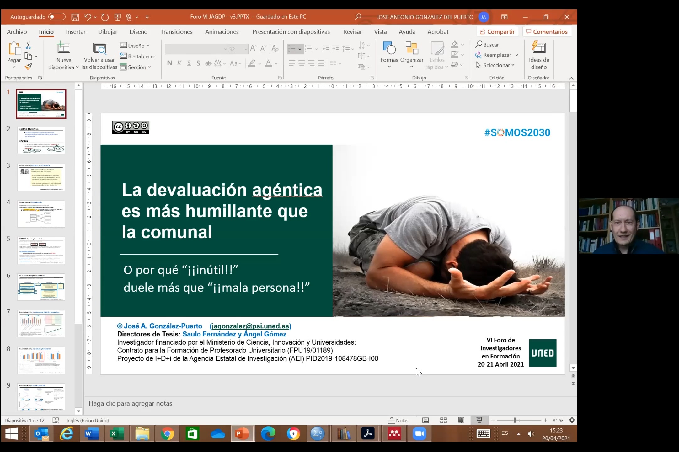 La devaluación agéntica es más humillante que la comunal. O por qué “¡¡inútil!!” duele más que “¡¡mala persona!!”