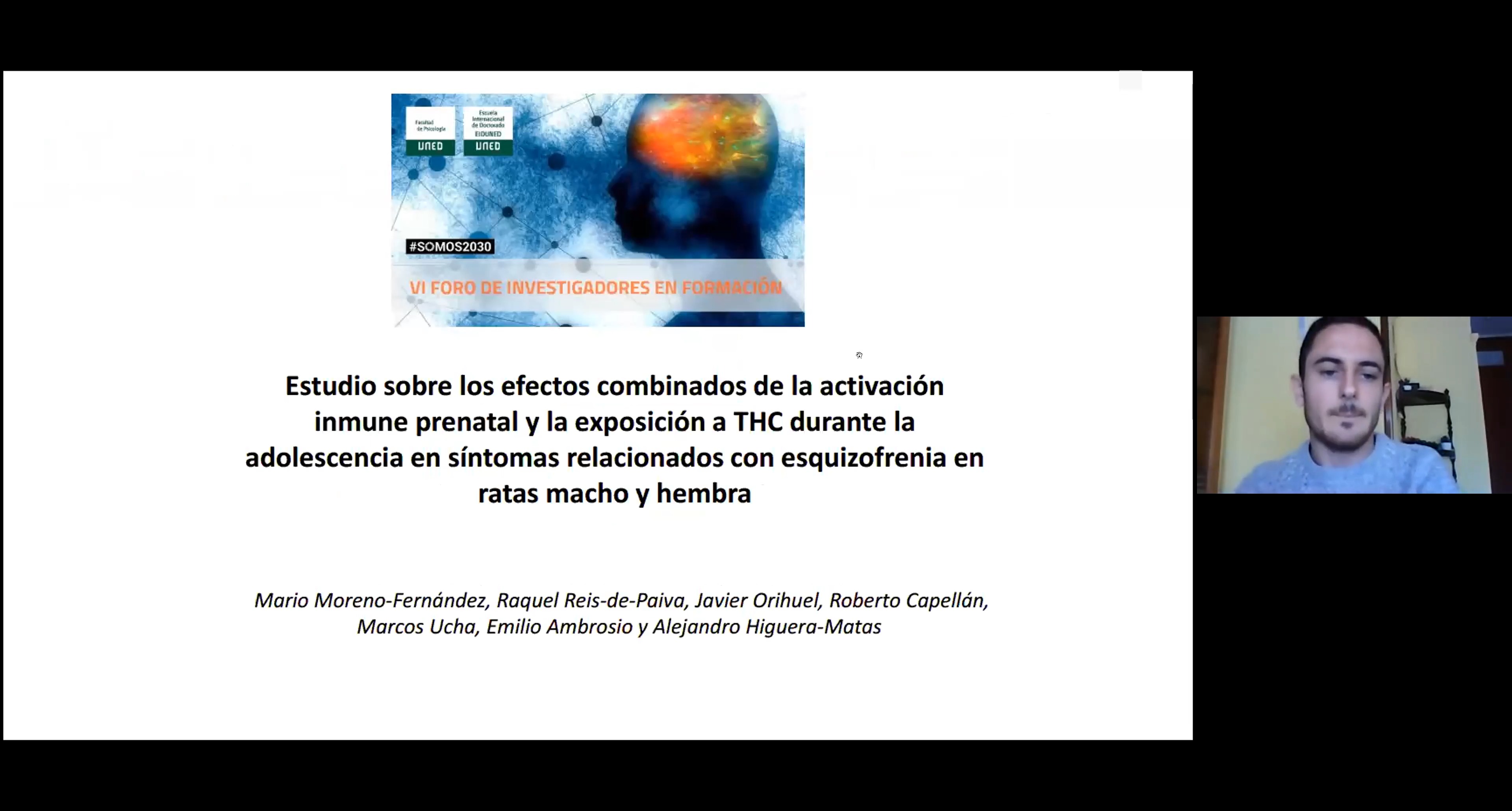 Estudio sobre los efectos combinados de la activación inmune prenatal y la exposición a THC durante la adolescencia en síntomas relacionados con esquizofrenia en ratas macho y hembra