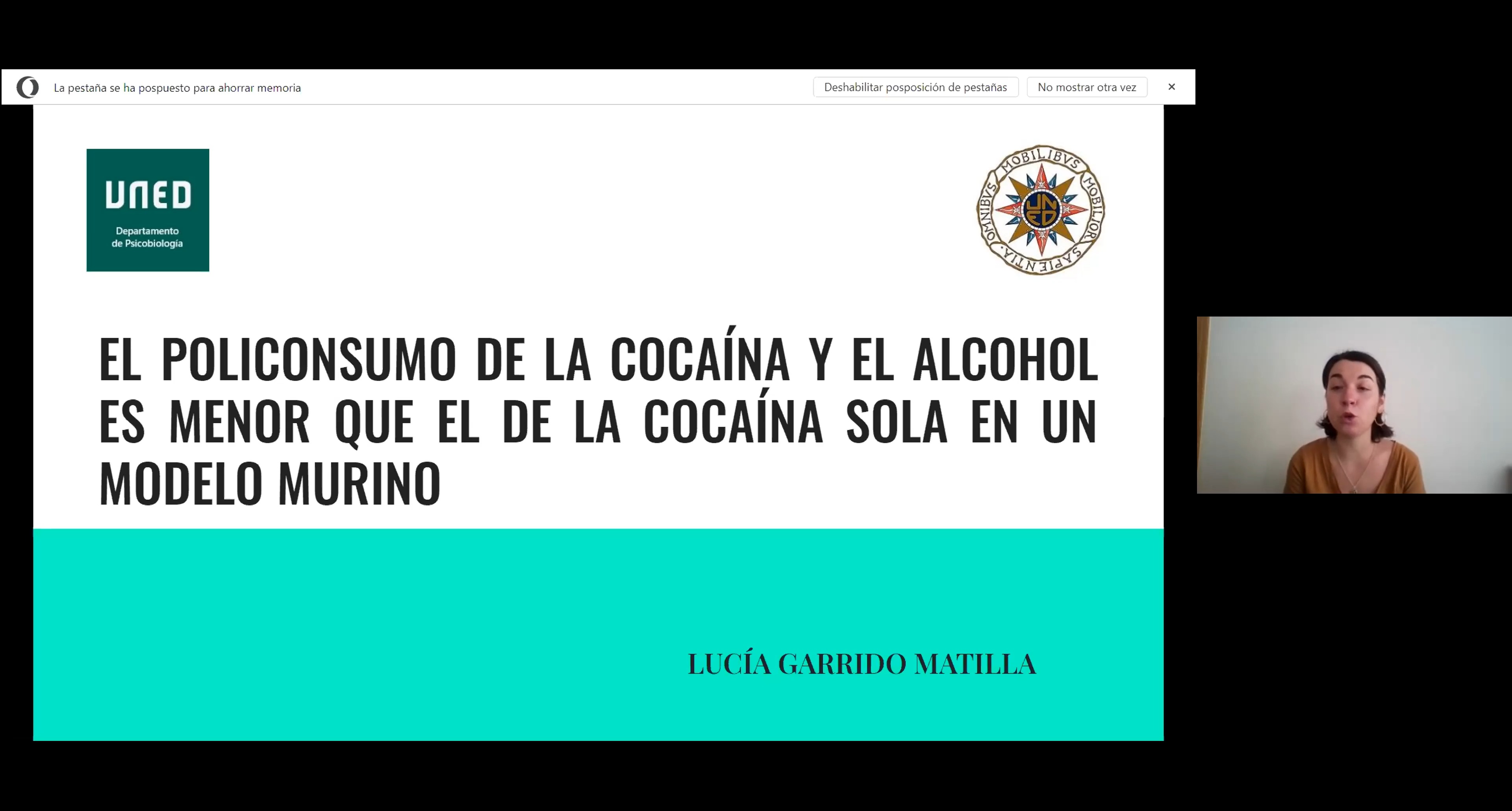 El policonsumo de la cocaína y alcohol es menor que el de la cocaína sola en un modelo animal