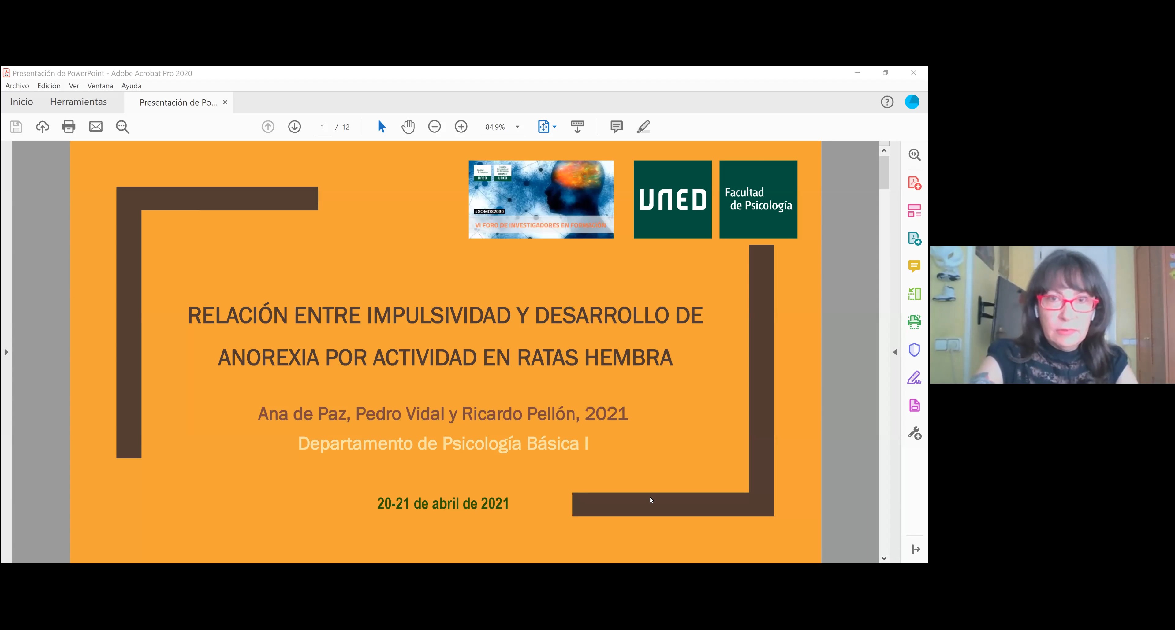 Relación entre la impulsividad en una tarea de descuento por demora y el desarrollo de anorexia por actividad en ratas hembra