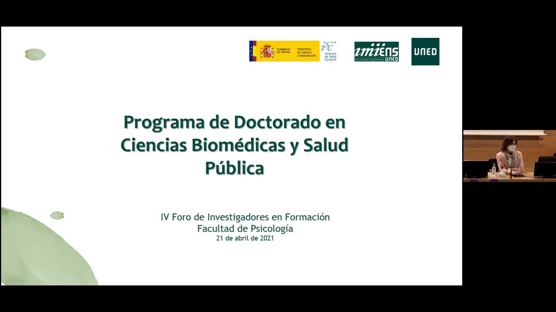 Programa de Doctorado en Ciencias Biomédicas y Salud Pública. IMIENS (Instituto Mixto de Investigación ISCIII-UNED)