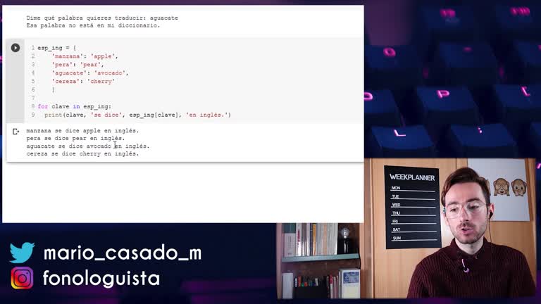 Tema 8: Diccionarios