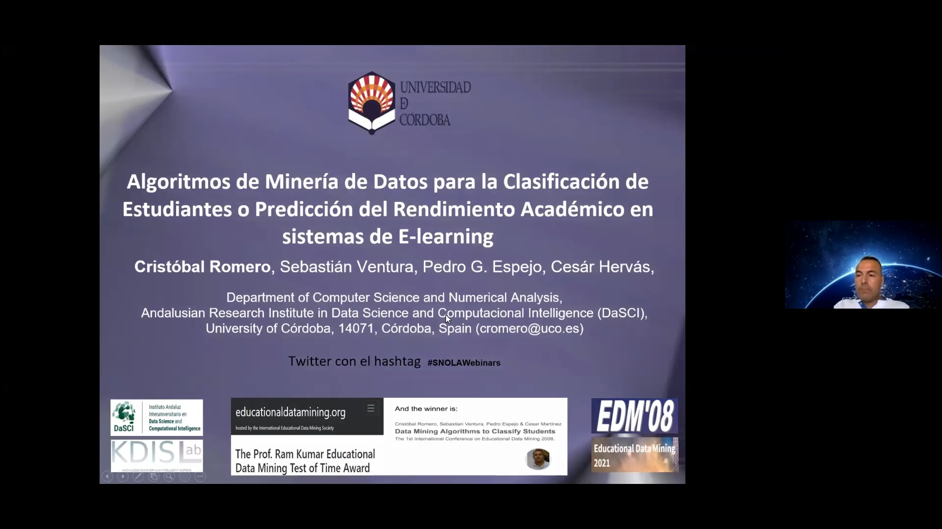 Algoritmos de minería de datos para la clasificación de estudiantes o predicción del rendimiento académico en sistemas de e-learning