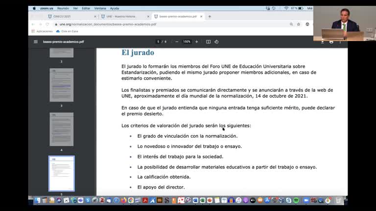Recordatorio sobre el premio UNE sobre trabajos académicos relacionados con la estandarización