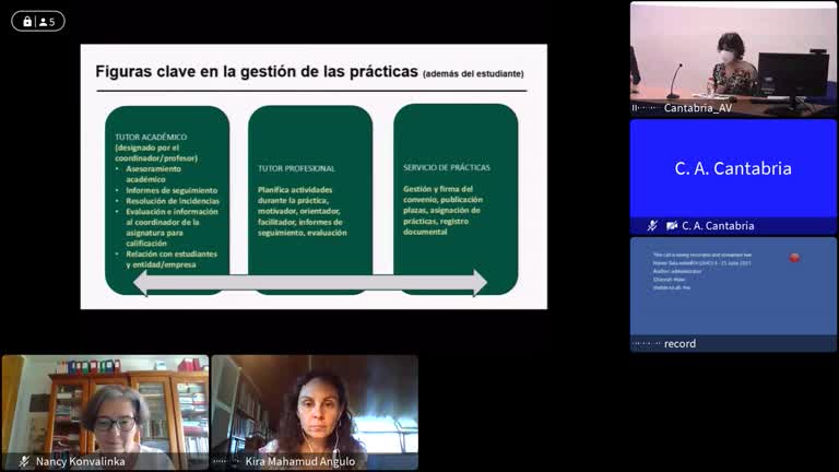 Mesa de experiencias: Transversalidad de la gestión de la prácticas a través de las competencias, necesidades y coordinación del profesorado tutor de Prácticum