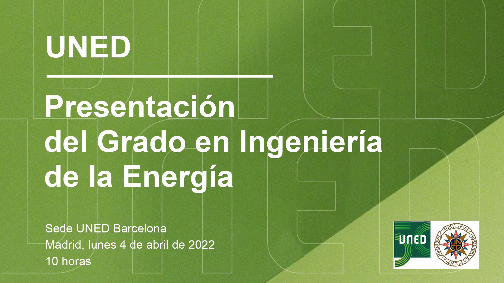 Presentación del Grado en Ingeniería de la Energía