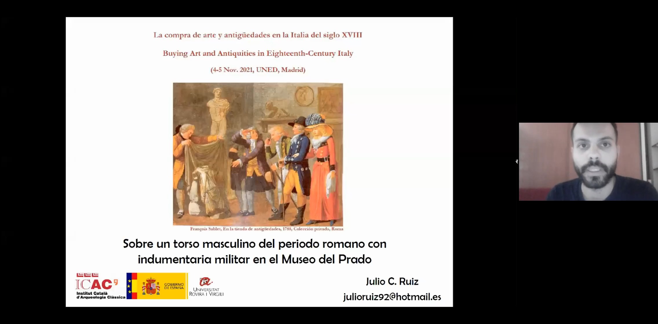 Sobre un torso masculino con indumentaria militar en el Museo del Prado