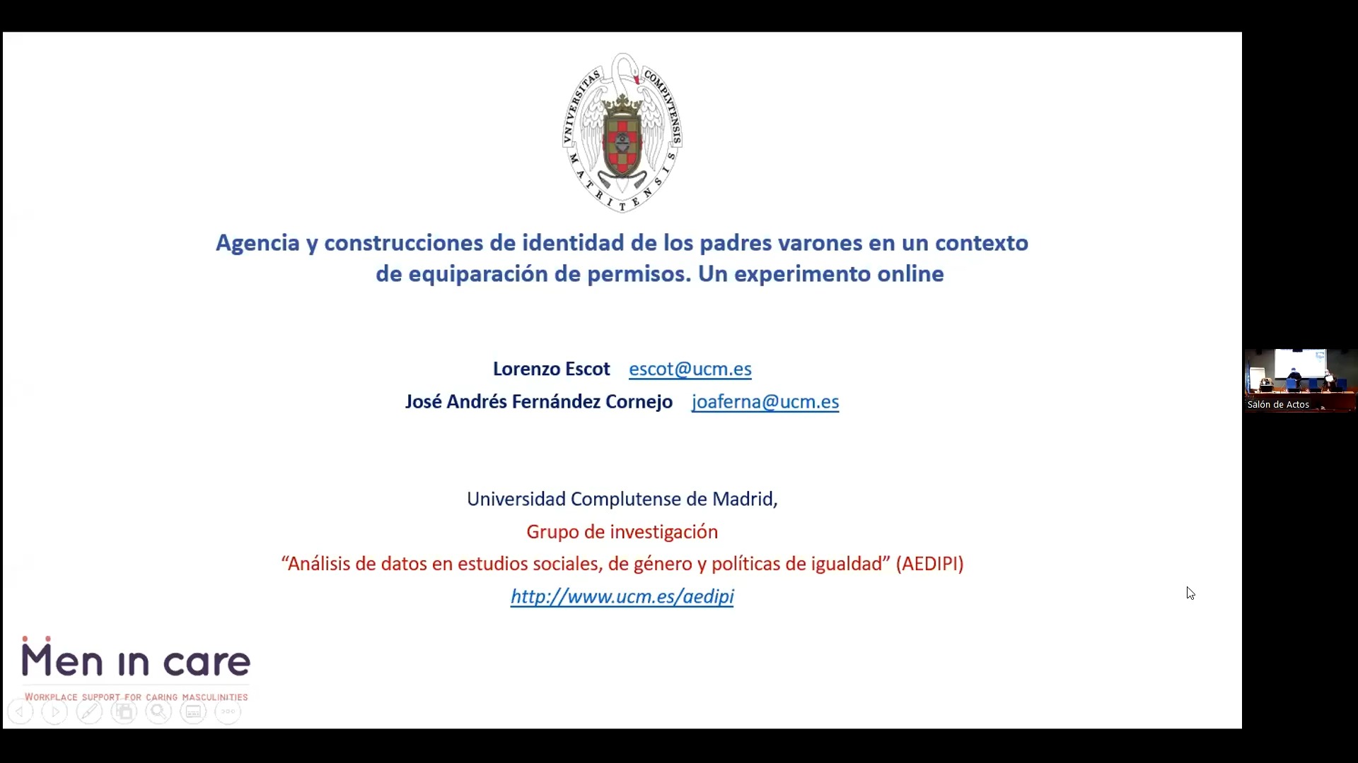 Agencia y construcciones de identidad de los padres varones en un contexto de equiparación de permisos. Un experimento online