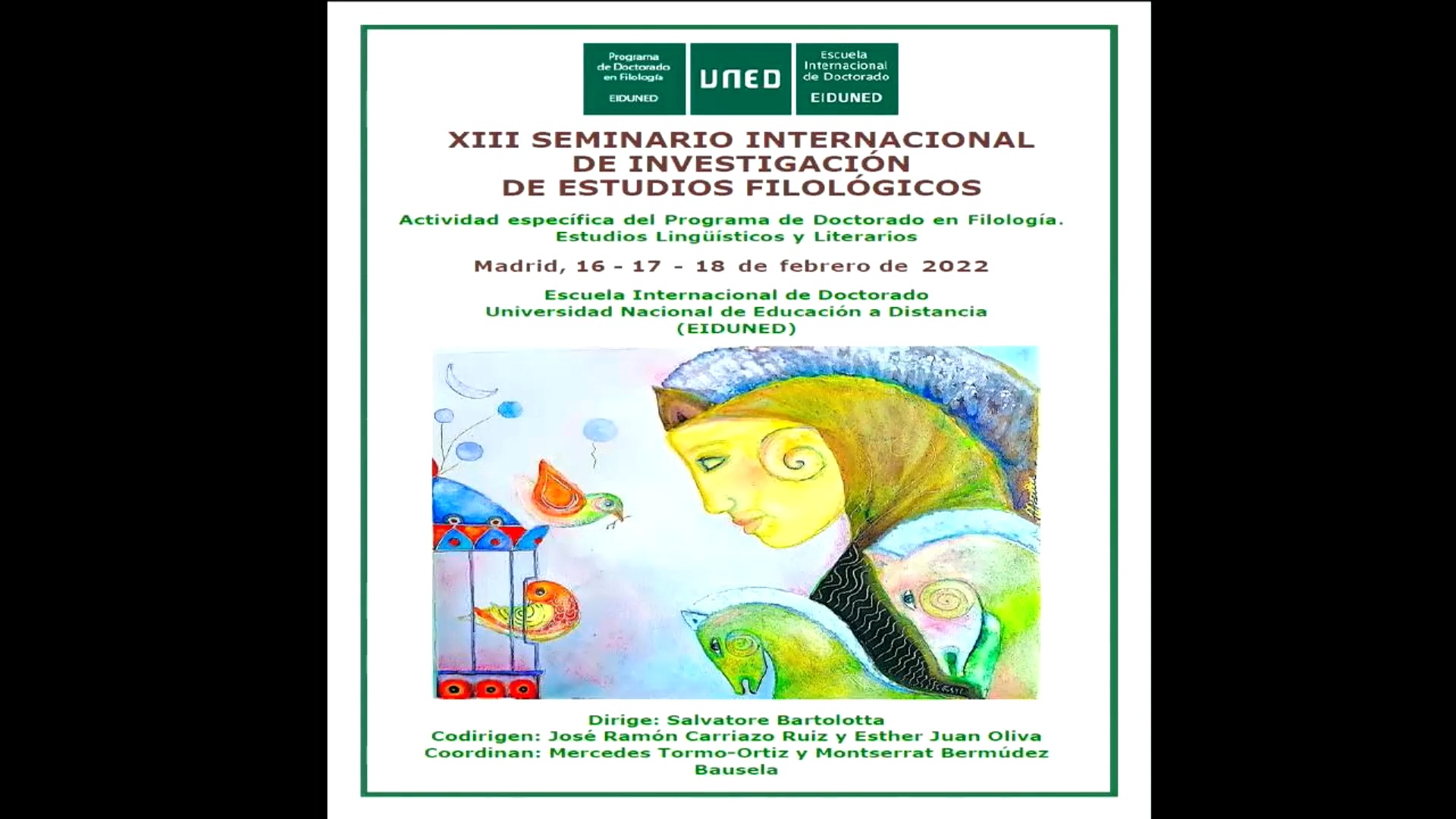 Acto de Apertura del XIII Seminario Internacional de Investigación de Estudios Filológicos