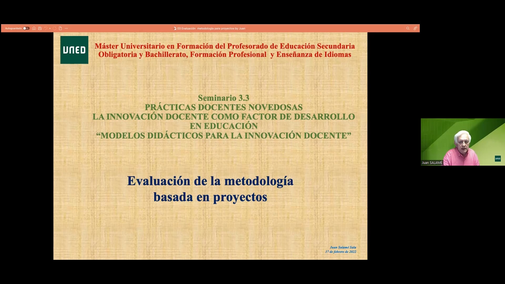 Evaluación de la Metodología de Enseñanza por Proyectos