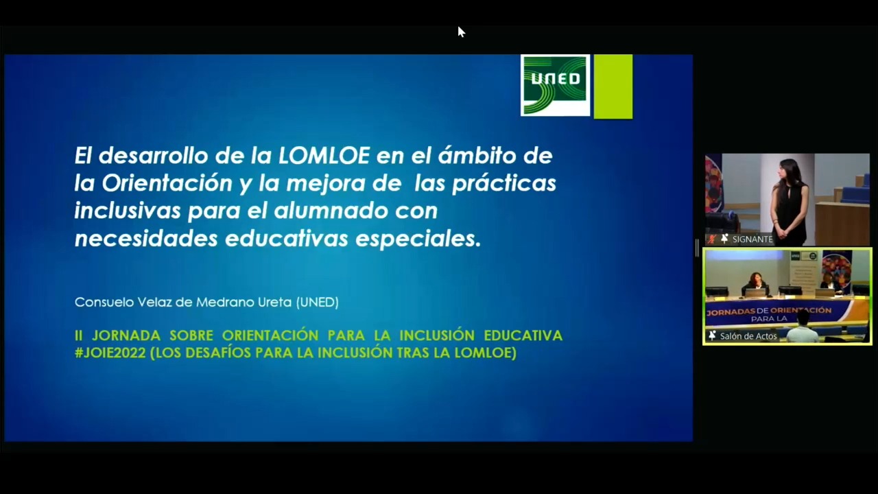 El desarrollo de la LOMLOE en el ámbito de la orientación y la mejora de  las prácticas inclusivas para el alumnado con necesidades educativas especiales