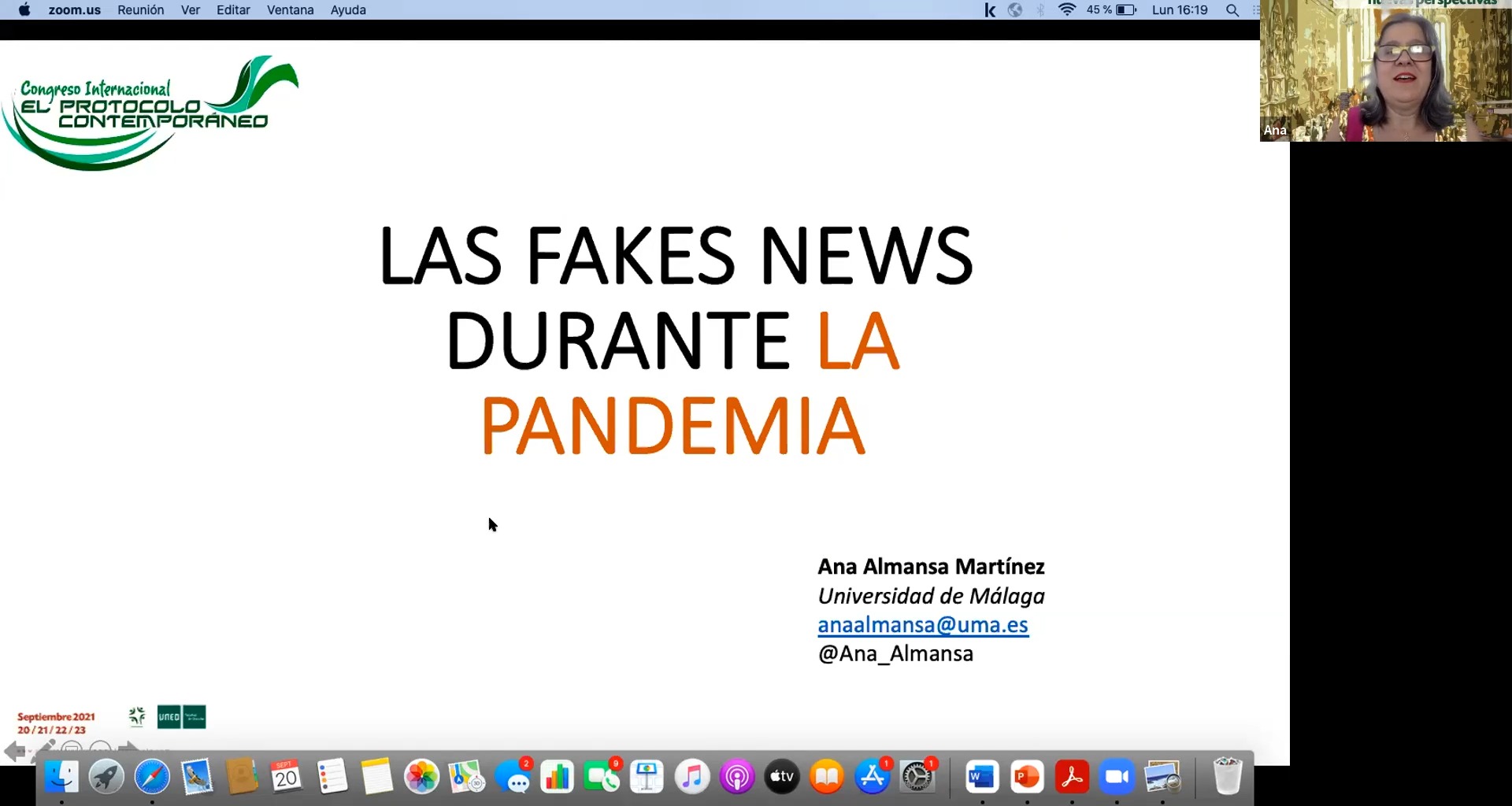 Conferencia inaugural: Las fakes news durante la pandemia