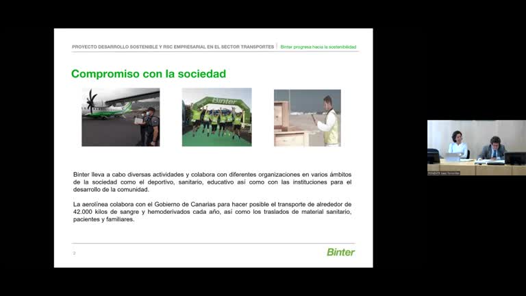 Coloquio: iniciativas en RSC empresarial  desde el modo de transporte aéreo