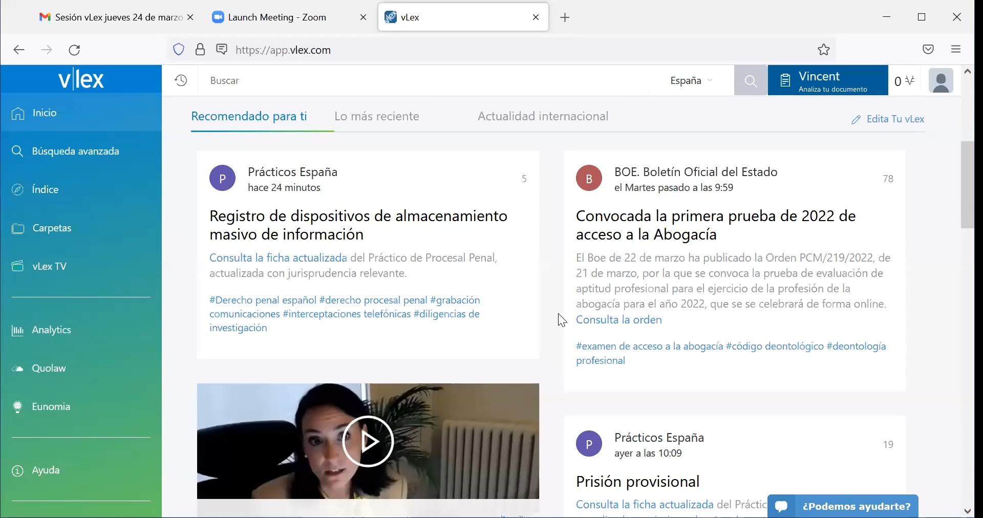 vLex: base de datos jurídica de apoyo a la docencia y a la investigación