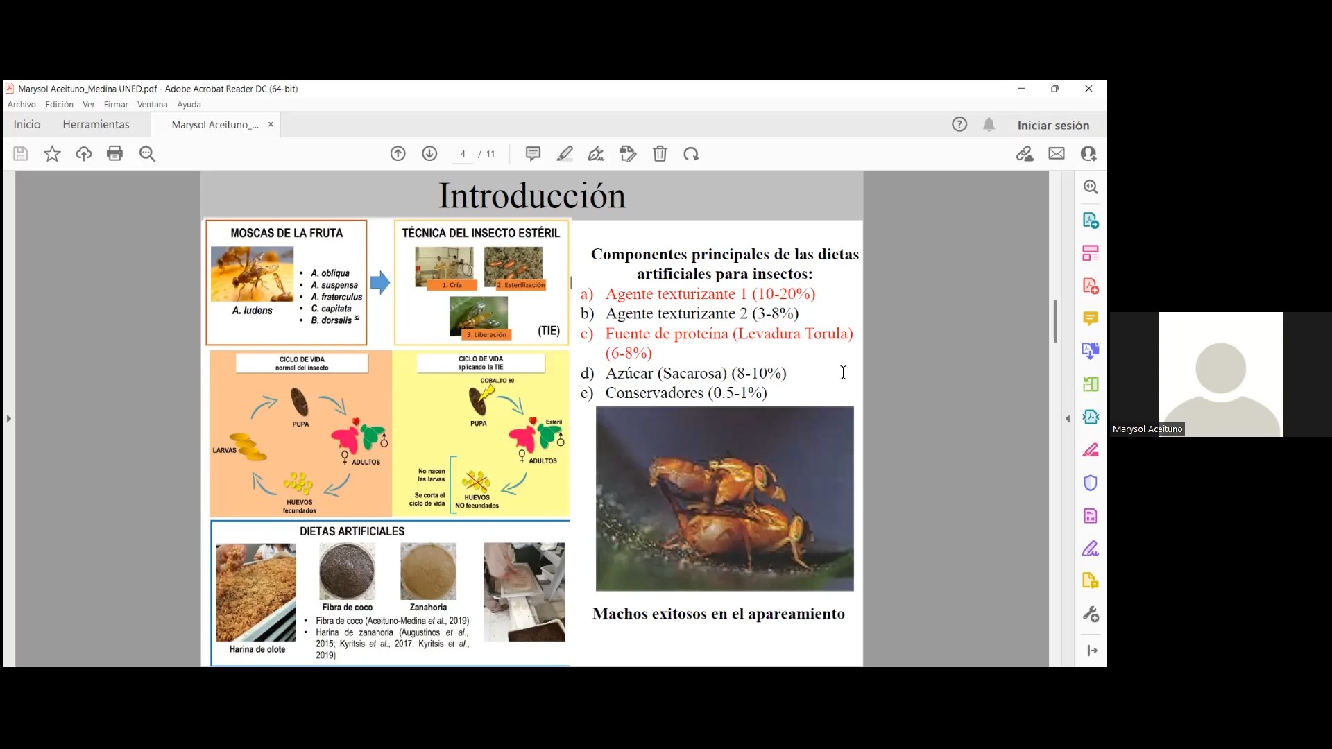 Efecto del agente texturizante sobre la proporción proteína:carbohidrato, bioconversión y costo-beneficio de la dieta larvaria de Anastrepha ludens (Diptera:Tephritidae)