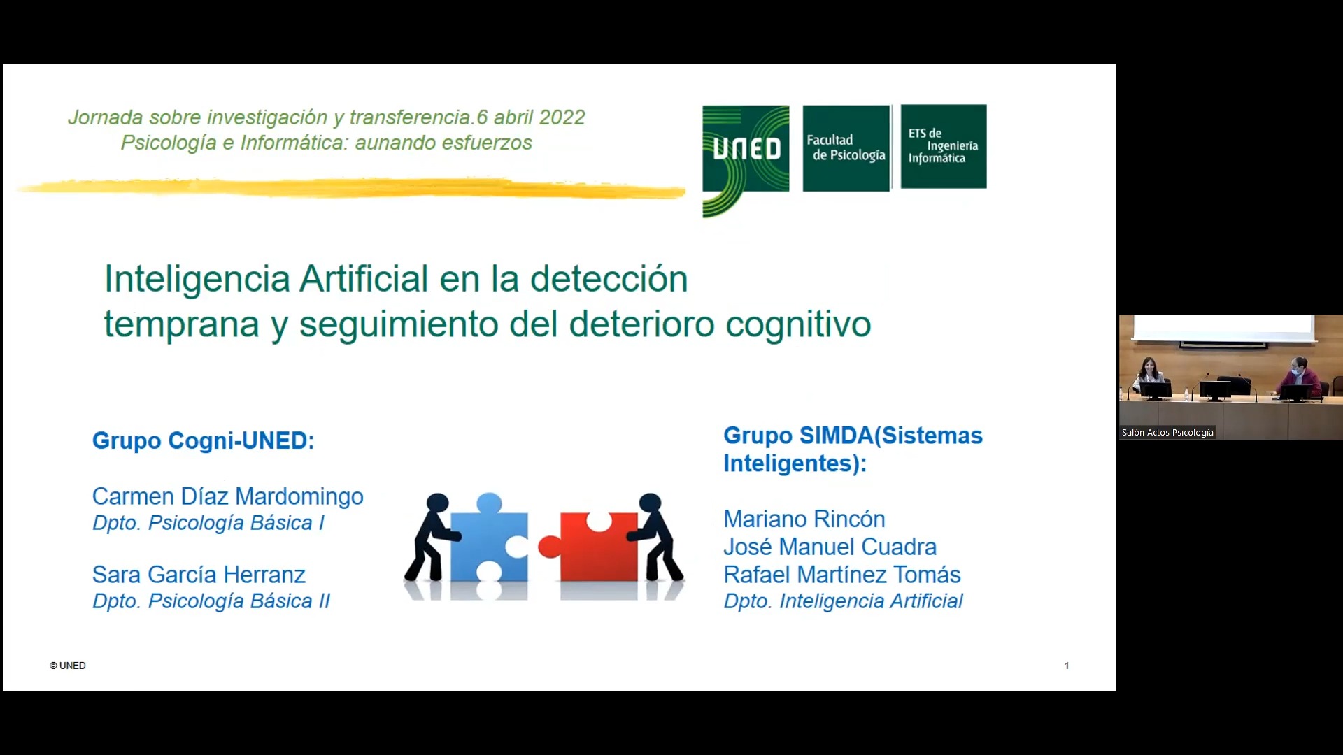 Inteligencia artificial en la detección temprana y seguimiento del deterioro cognitivo