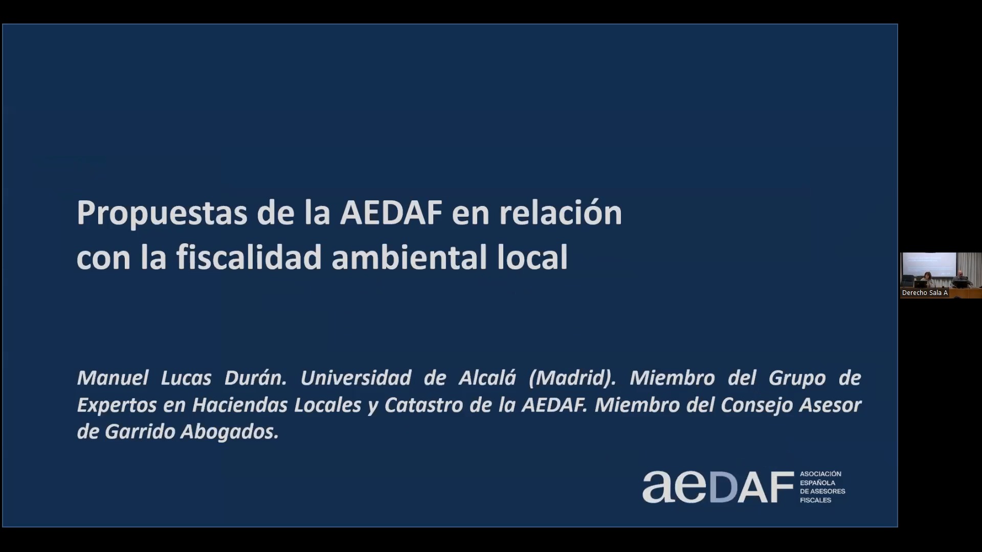 Propuestas de la AEDAF en relación con la fiscalidad ambiental local 