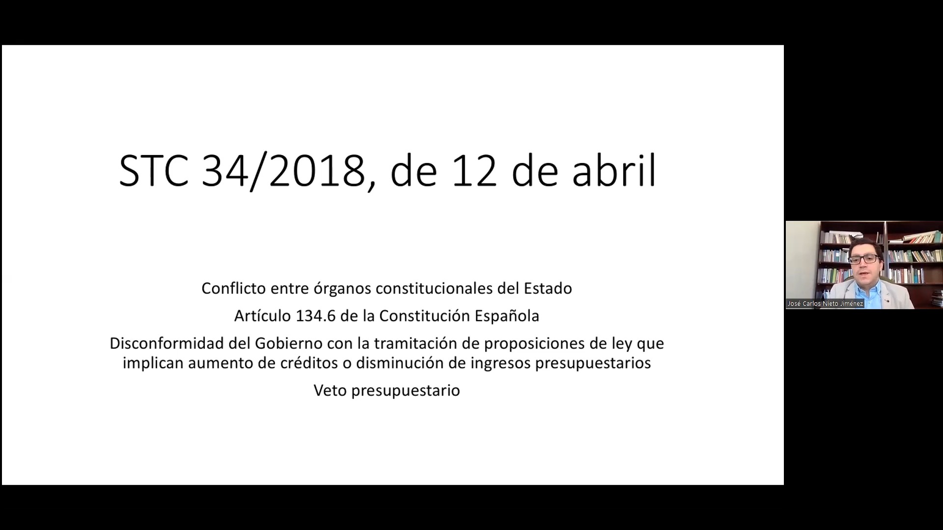 El veto presupuestario del art. 134.6 CE: STC 34/2018, de 12 de abril