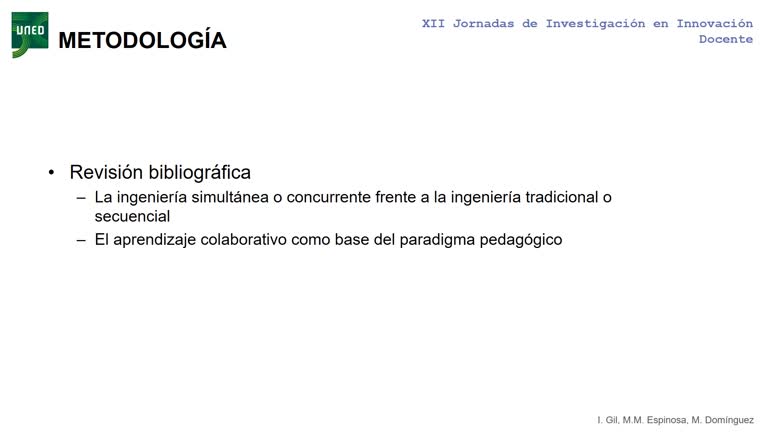 050. Línea 1. Mejoras en el proceso de enseñanza-aprendizaje a través de la ingeniería colaborativa