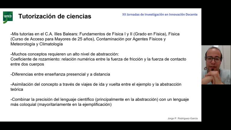 099. Línea 1. El ejemplo cercano en la enseñanza a distancia de asignaturas científicas