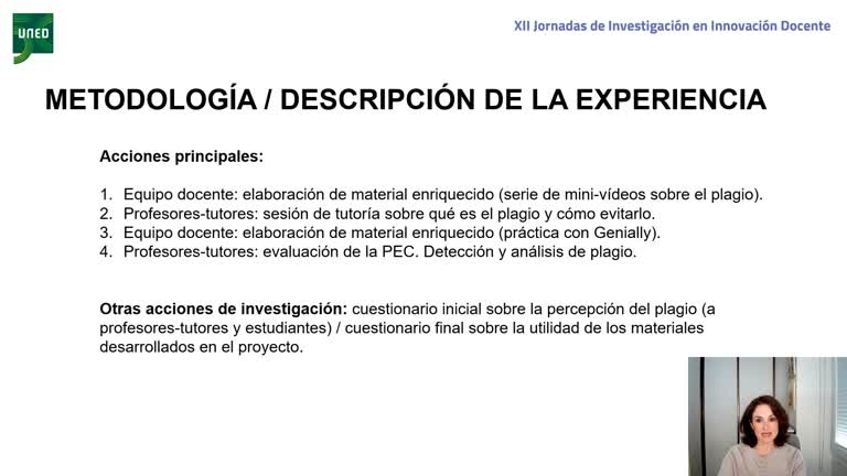 009. Línea 2. Detección y prevención: claves para acabar con el plagio en la asignatura “La Recepción Crítica del Teatro de Shakespeare”