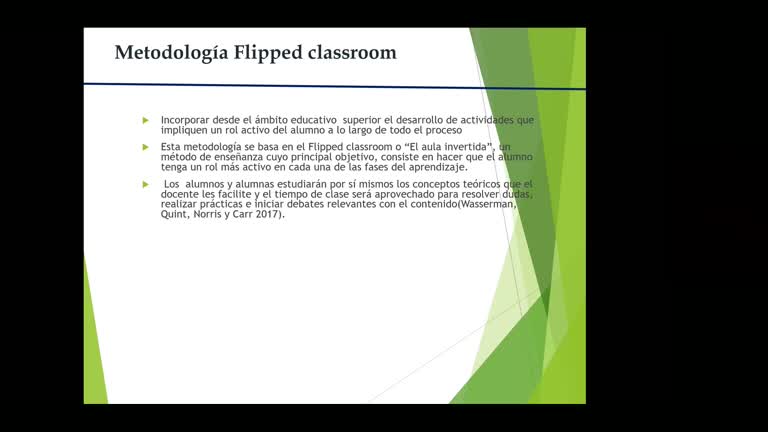 100. Línea 5. Flipped classroom y aprendizaje a distancia, una método para promover el aprendizaje activo del alumnado