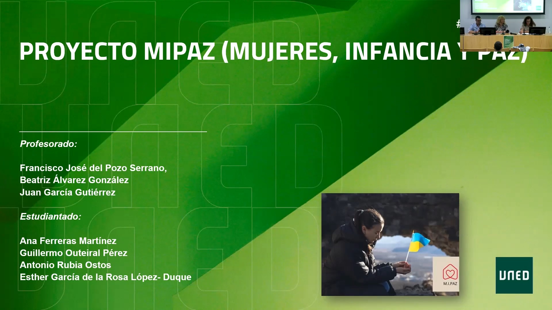 Aprendizaje- Servicio desde el proyecto MIPAZ: La experiencia desde el estudiantado de Educación Social y el profesorado de la Facultad de Educación. UNED