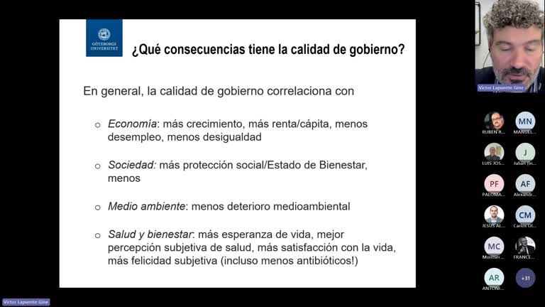Apertura de curso del Máster en Ciencia Política: “Calidad de la democracia, calidad de gobierno”